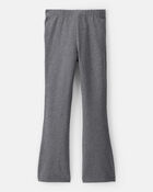 Kid Solid Cotton Flare Stretch Leggings - Grey, image 2 of 4 slides