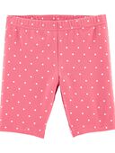 Pink - Kid Polka Dot Bike Shorts