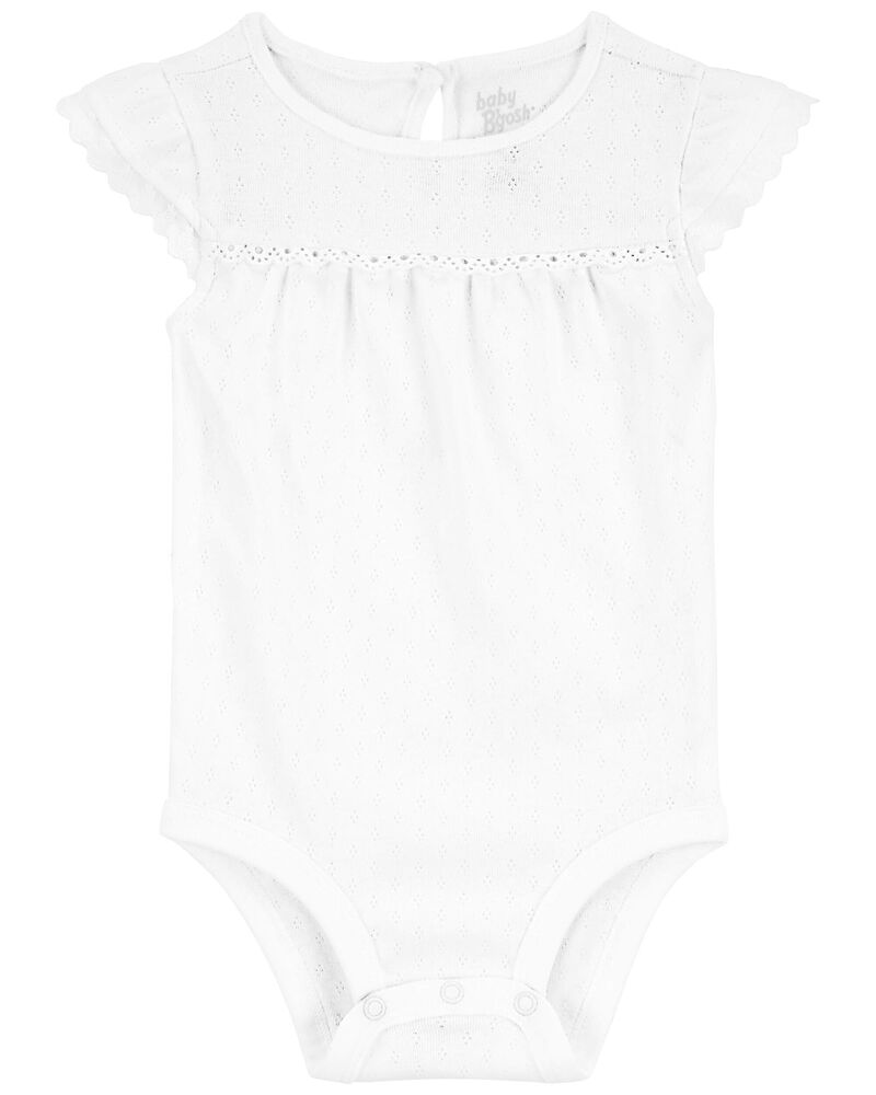 Baby Cotton Pointelle Bodysuit, image 1 of 4 slides