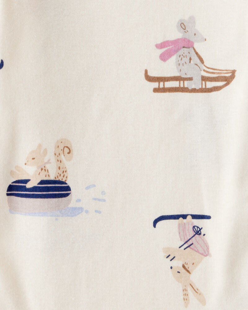 Baby Girl 4-Pack Polar Bear Print Cotton Long-Sleeve Multipack Bodysuits - White/Purple/Blue, image 3 of 6 slides