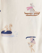 Baby Girl 4-Pack Polar Bear Print Cotton Long-Sleeve Multipack Bodysuits - White/Purple/Blue, image 3 of 6 slides
