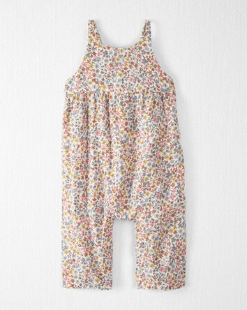 Baby Organic Cotton Floral-Print Jumpsuit, 