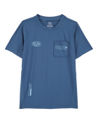 Kid Short-Sleeve Active Tee - Navy, image 1 of 4 slides