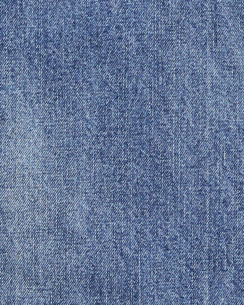 Toddler Denim Button-Front Skirtall, image 3 of 4 slides