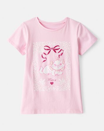 Kid Marie Cat Short-Sleeve Graphic Tee - Pink, 