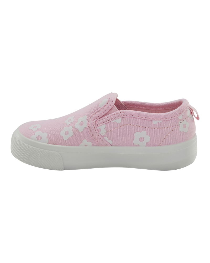 Toddler Slip-On Floral Sneakers - Pink, image 6 of 7 slides