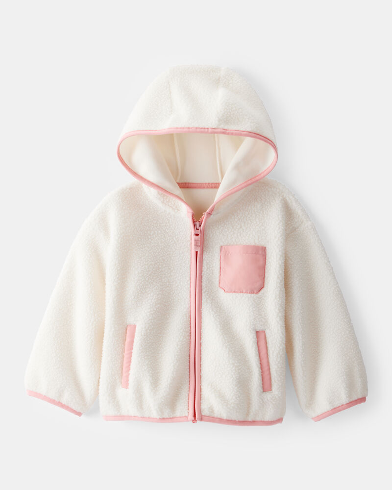 Toddler Sherpa Zip-Up Jacket, image 1 of 3 slides