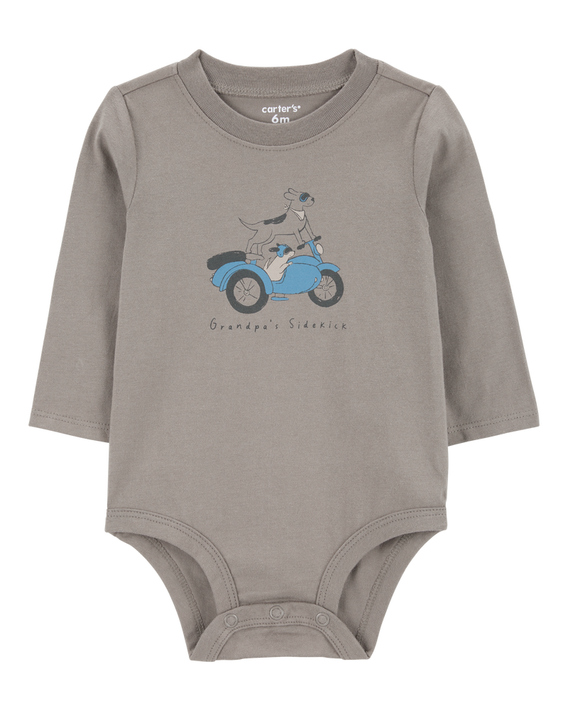 Baby Grandpa's Sidekick Long-Sleeve Bodysuit, image 1 of 3 slides