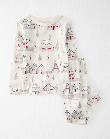 Organic Cotton Holiday Print Pajamas Set, 