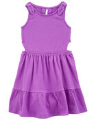Toddler Knit Gauze Casual Dress, image 1 of 3 slides