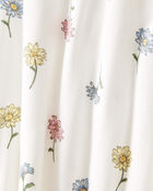 Baby Floral Print PurelySoft Footie 1-Piece Pajamas - Ivory, image 2 of 5 slides