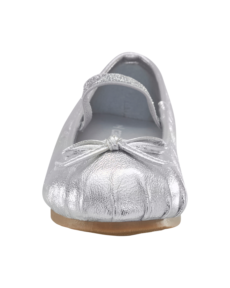 Toddler Ballet Slippers - Silver, image 3 of 7 slides