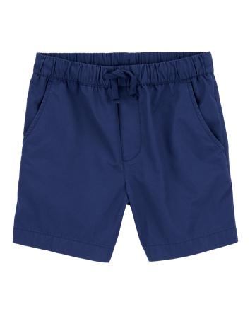 Boys Pull-On Poplin Shorts - Navy, 