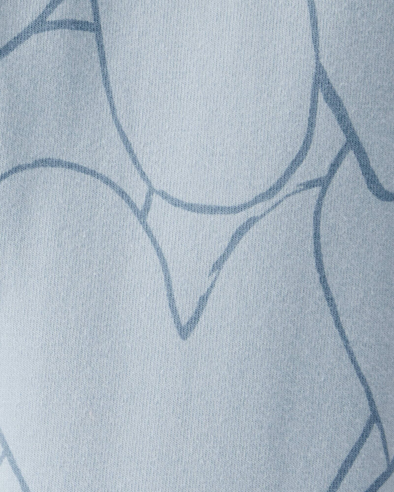 Toddler Girl Cotton Heart Stretch Leggings - Blue, image 3 of 4 slides