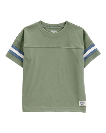 Toddler Short-Sleeve Striped Tee - Green, 