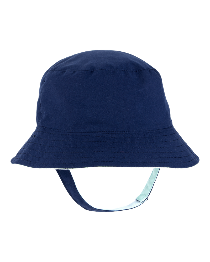 Baby Reversible Solid Swim Bucket Hat - Blue, image 1 of 3 slides
