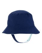 Baby Reversible Solid Swim Bucket Hat - Blue, image 1 of 3 slides
