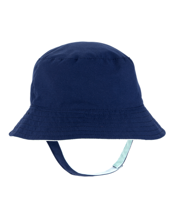 Baby Reversible Solid Swim Bucket Hat - Blue, 
