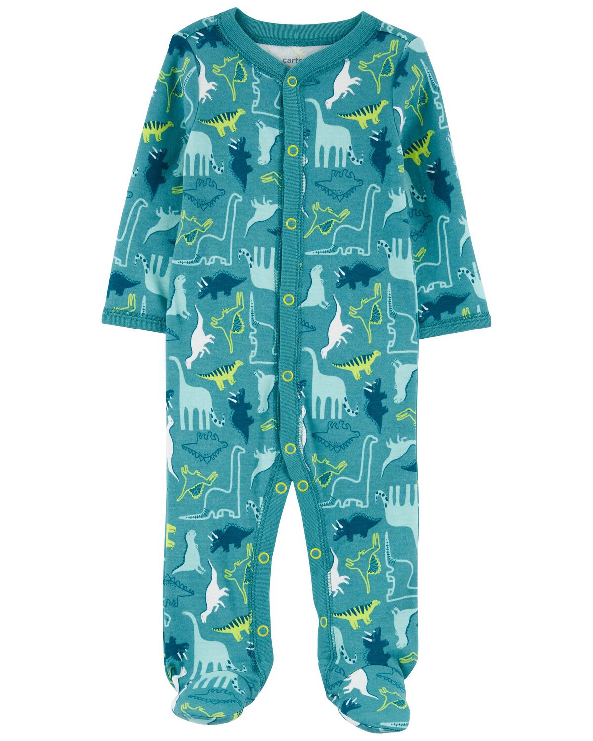 Green Baby Dinosaur SnapUp Footie Sleep & Play Pajamas