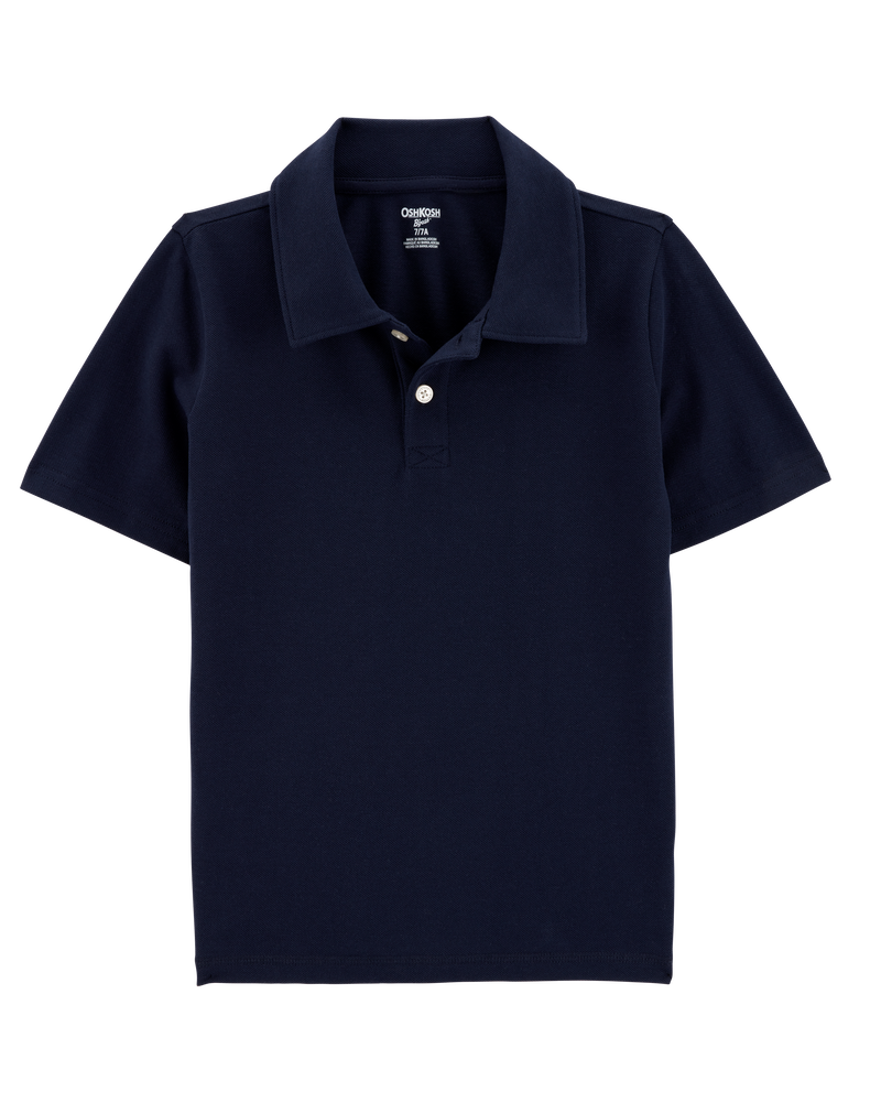 Kid Pique Uniform Polo Shirt - Navy, image 1 of 3 slides