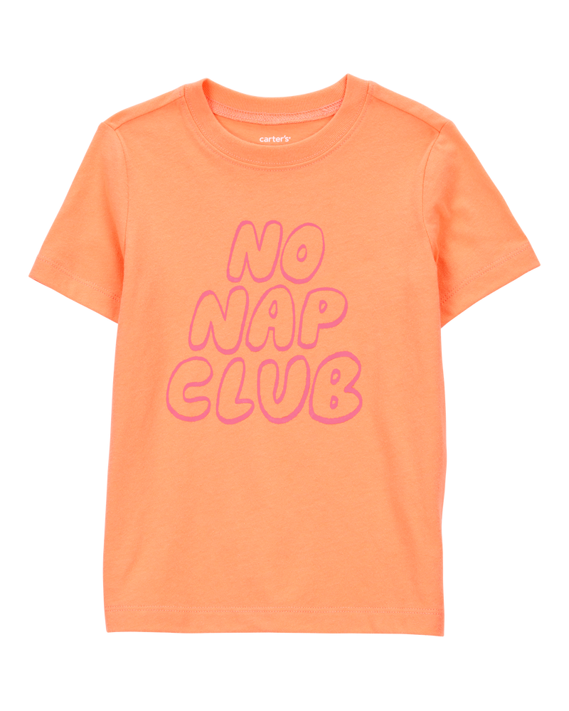 Toddler No Nap Club Short-Sleeve Graphic Tee - Orange, image 1 of 3 slides