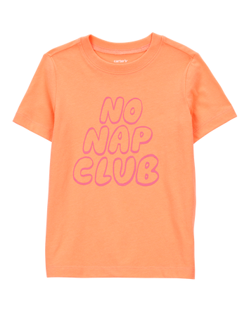 Toddler No Nap Club Short-Sleeve Graphic Tee - Orange, 