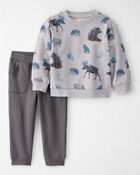 Toddler Boy 2-Piece Midnight Forest Print Set Made with Organic Cotton, image 1 of 5 slides