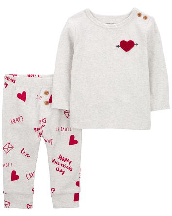 Baby 2-Piece Valentine's Day Outfit Set, 
