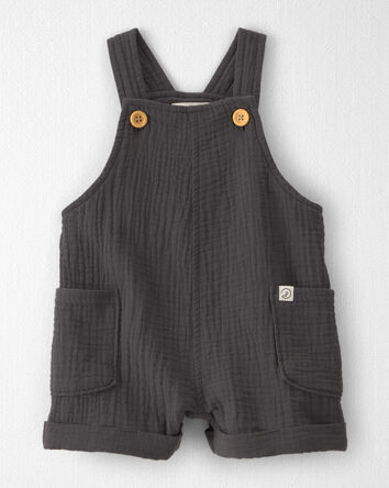 Baby Organic Cotton Gauze Shortalls, 