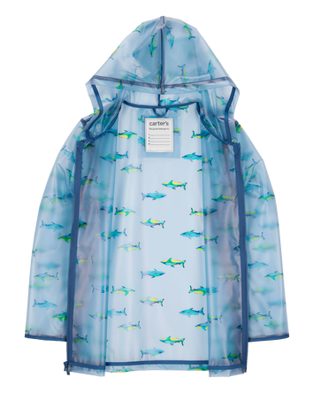 Shark Translucent Rain Jacket - Blue, 