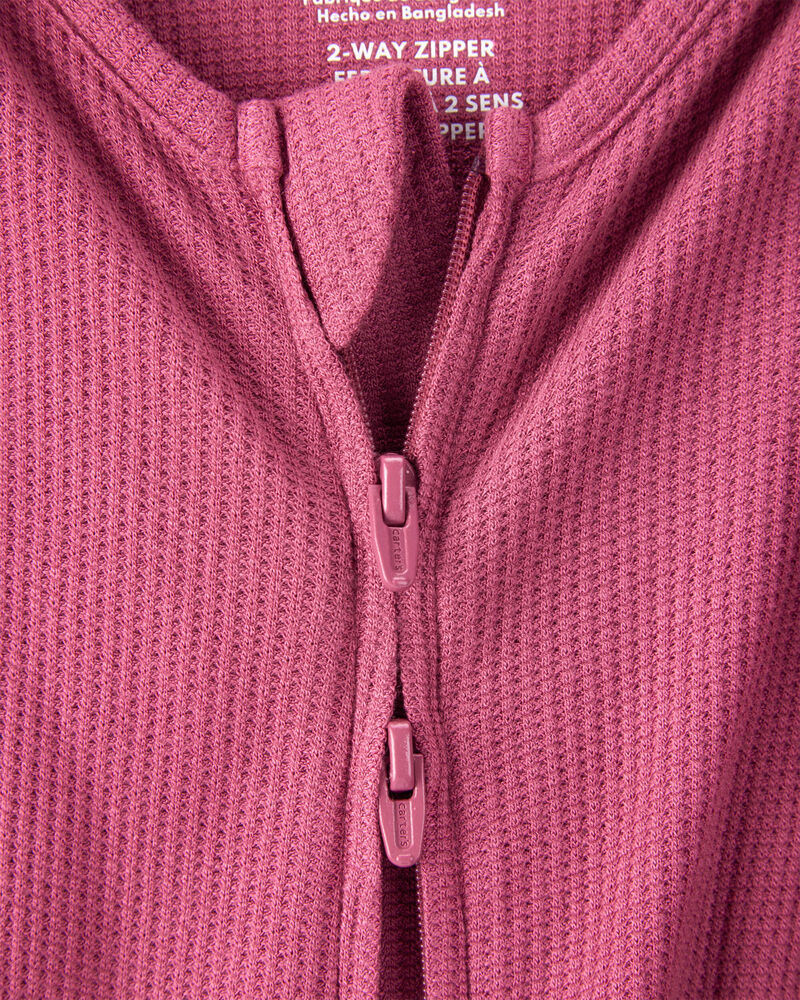 Baby Girl PurelySoft Long-Sleeve Sleep & Play - Burgundy, image 6 of 8 slides