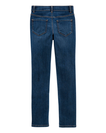 Kid Dark Blue Wash Super Skinny-Leg Jeans, 