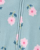 Toddler 1-Piece Floral Fleece Footie Pajamas, image 2 of 4 slides