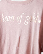 Girls Heart of Gold Cotton Short-Sleeve Graphic Tee - Pink, image 3 of 5 slides
