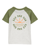 Baby Tropical Cotton Blend Short-Sleeve Tee - Gray, image 2 of 4 slides