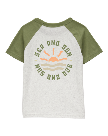 Baby Tropical Cotton Blend Short-Sleeve Tee - Gray, 
