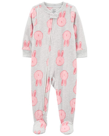 Baby 1-Piece Bunny Fleece Pajamas, 