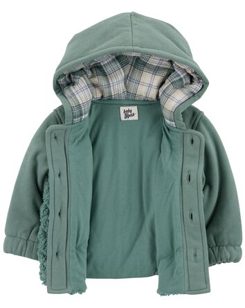 Quilted Sherpa Jacket - Green, 