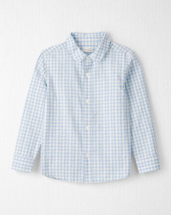 Boys Seersucker Button-Front Shirt Made with Organic Cotton, 