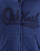 Baby Boy OshKosh Fleece Logo Zip Jacket - Blue, image 3 of 4 slides