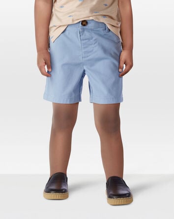 Toddler Stretch Chino Shorts - Blue, 