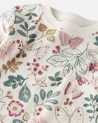 Baby Organic Cotton Pajamas Set in Botanical Butterflies, image 3 of 4 slides