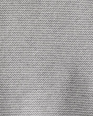 Baby Organic Cotton Sweater Knit Overalls in Heather Grey, 