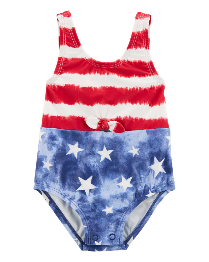 Baby 1-Piece Fourth of July  Swimsuit, image 1 of 5 slides