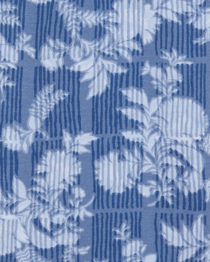 Kid Floral Print Drawstring  Pants - Blue, image 4 of 5 slides