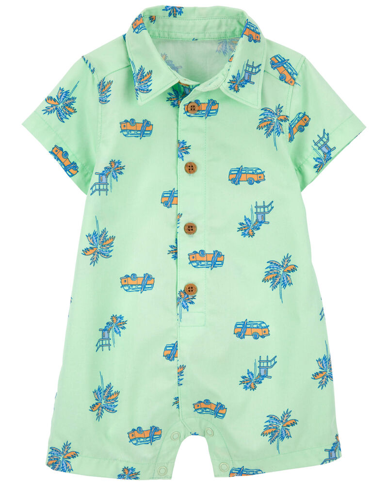 Baby Tropical Cotton Romper, image 1 of 2 slides