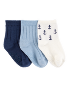 Baby 3-Pack Anchor Booties, image 1 of 2 slides