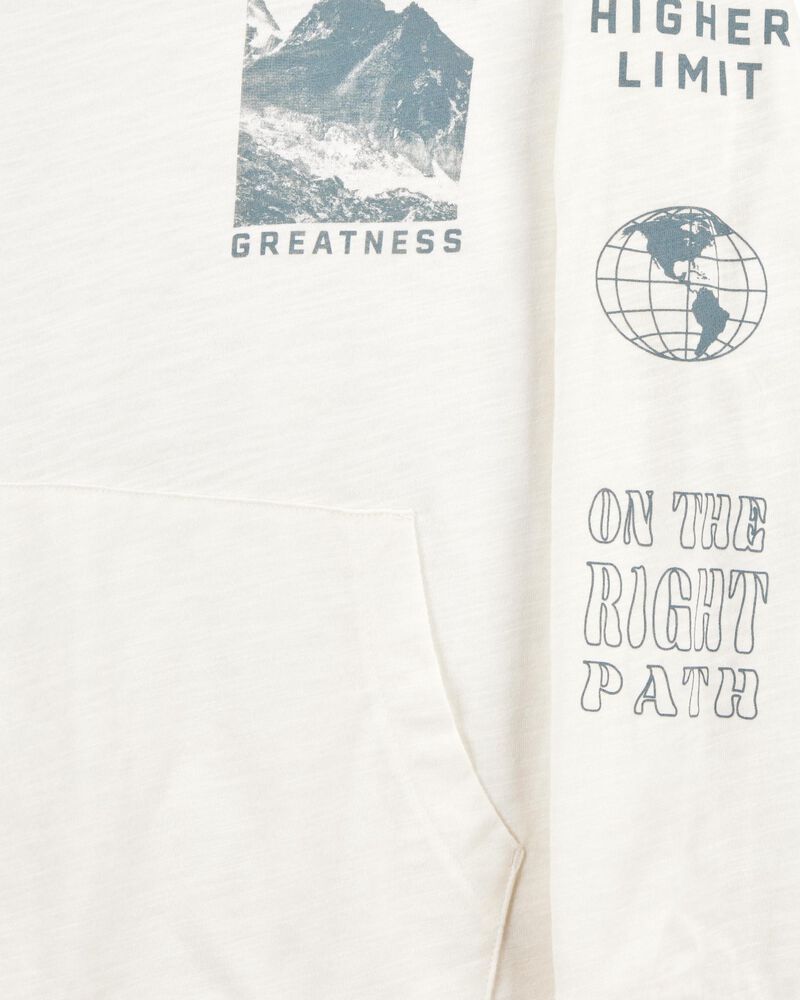 Kid Mountain Knit Hoodie - White, image 4 of 5 slides
