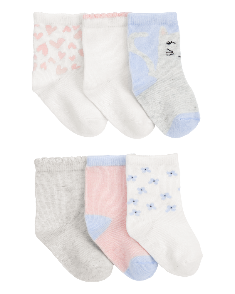 Baby 6-Pack Socks, image 1 of 4 slides
