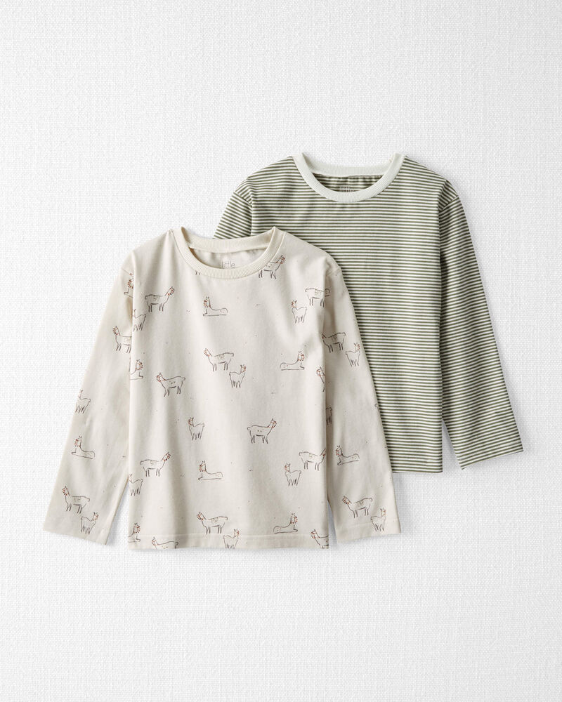 Toddler 2-Pack Organic Cotton Holiday Print T-Shirts, image 1 of 5 slides